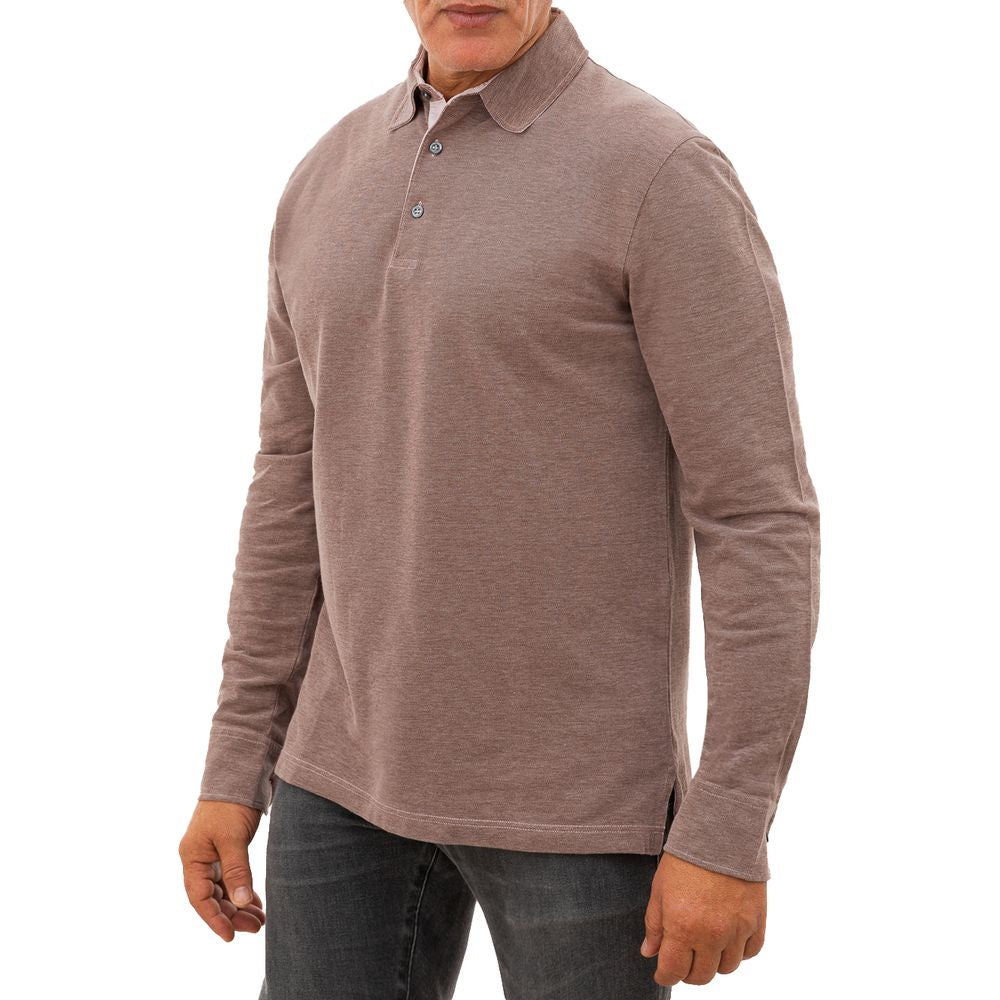 Gray Cotton Polo Shirt