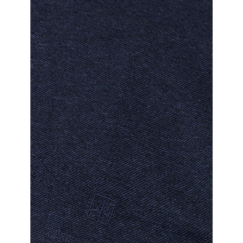 Blue Cotton Polo Shirt