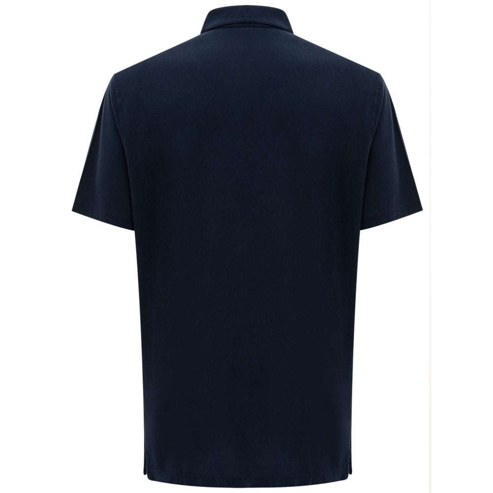 Blue Cotton Polo Shirt