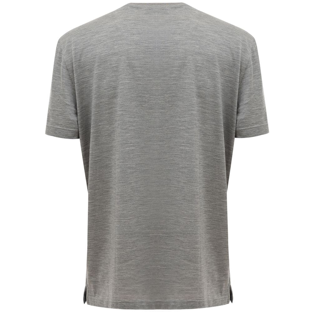 Gray Silk T-Shirt