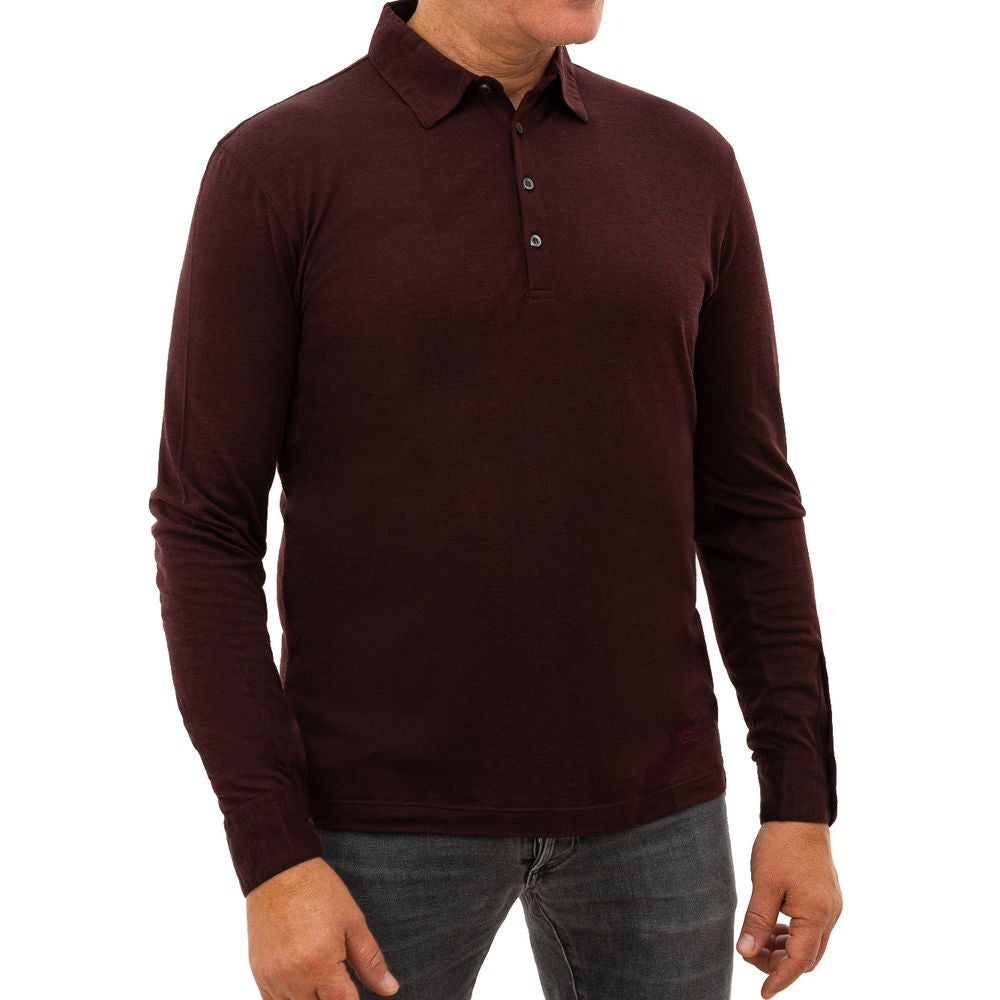 Bordeaux Wool Polo Shirt