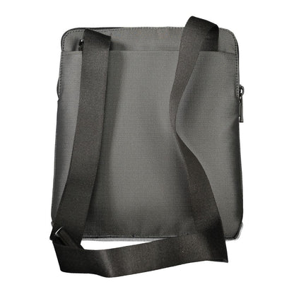 Gray Polyester Shoulder Bag