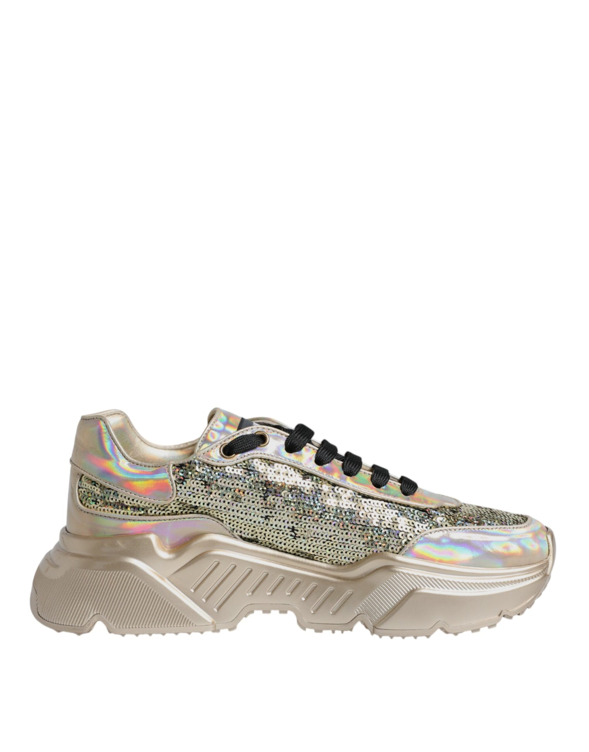 Gold Sequin Iridiscent Daymaster Sneakers Shoes