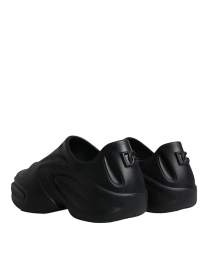 Black Foiled Rubber Toy Low Top Sneakers Shoes