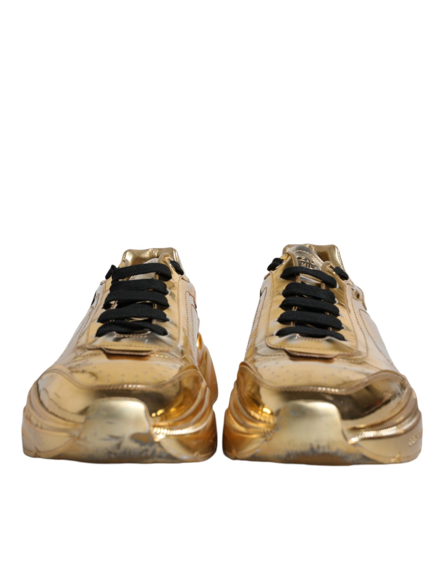 Gold Leather Daymaster Low Top Sneakers Shoes