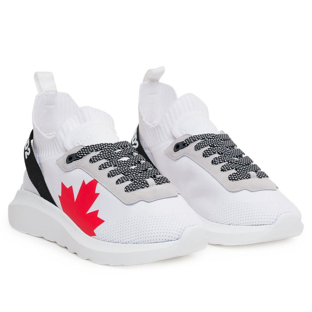 White Polyester Sneaker