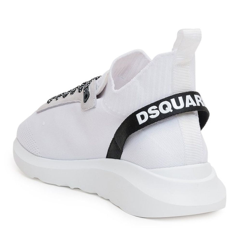 White Polyester Sneaker