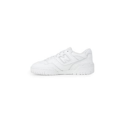 White Synthetic Material Sneaker