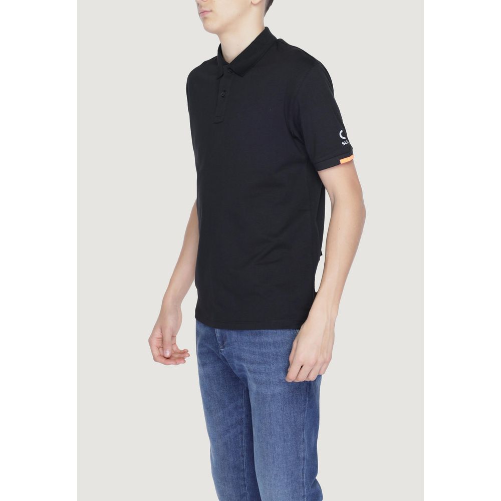 Black Cotton Polo Shirt