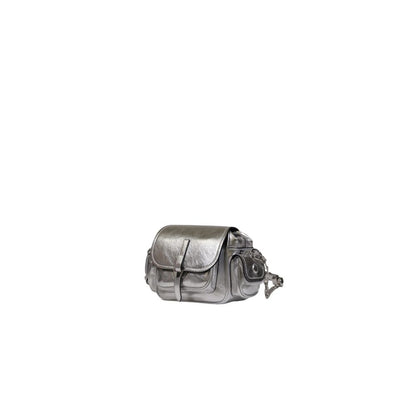 Silver Leather Handbag