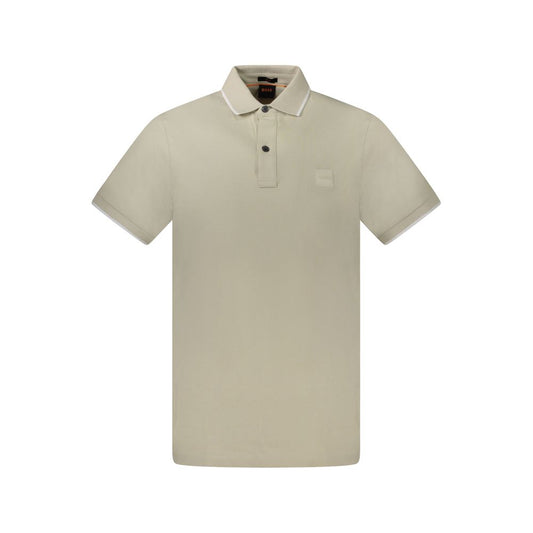 Beige Cotton Polo Shirt