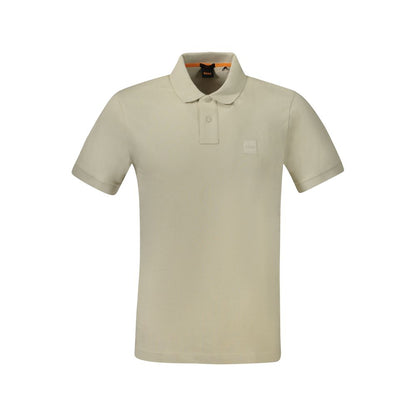 Beige Cotton Polo Shirt