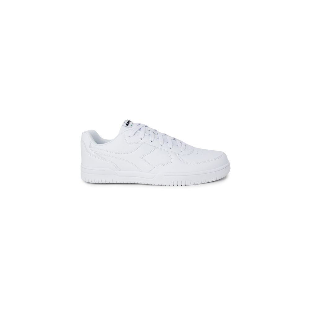 White Synthetic Leather Sneaker