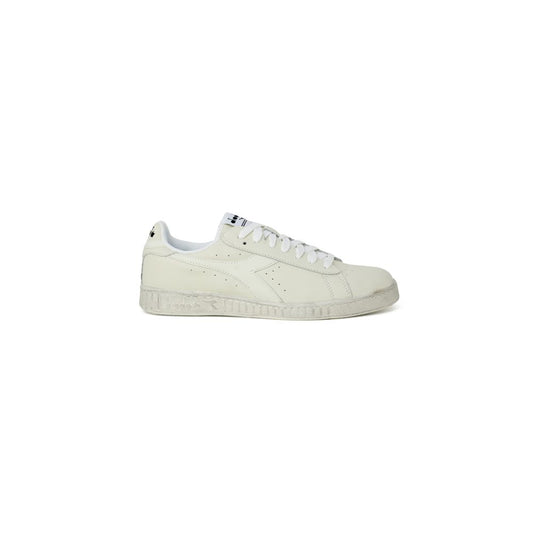 White Synthetic Leather Sneaker