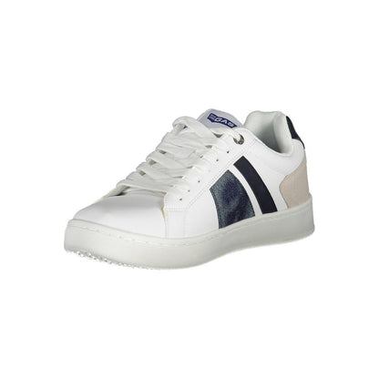 White Artificial Leather Sneaker