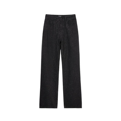 Black Cotton Jeans & Pant