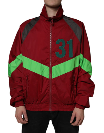 Multicolor Nylon Full Zip Windbreaker Jacket