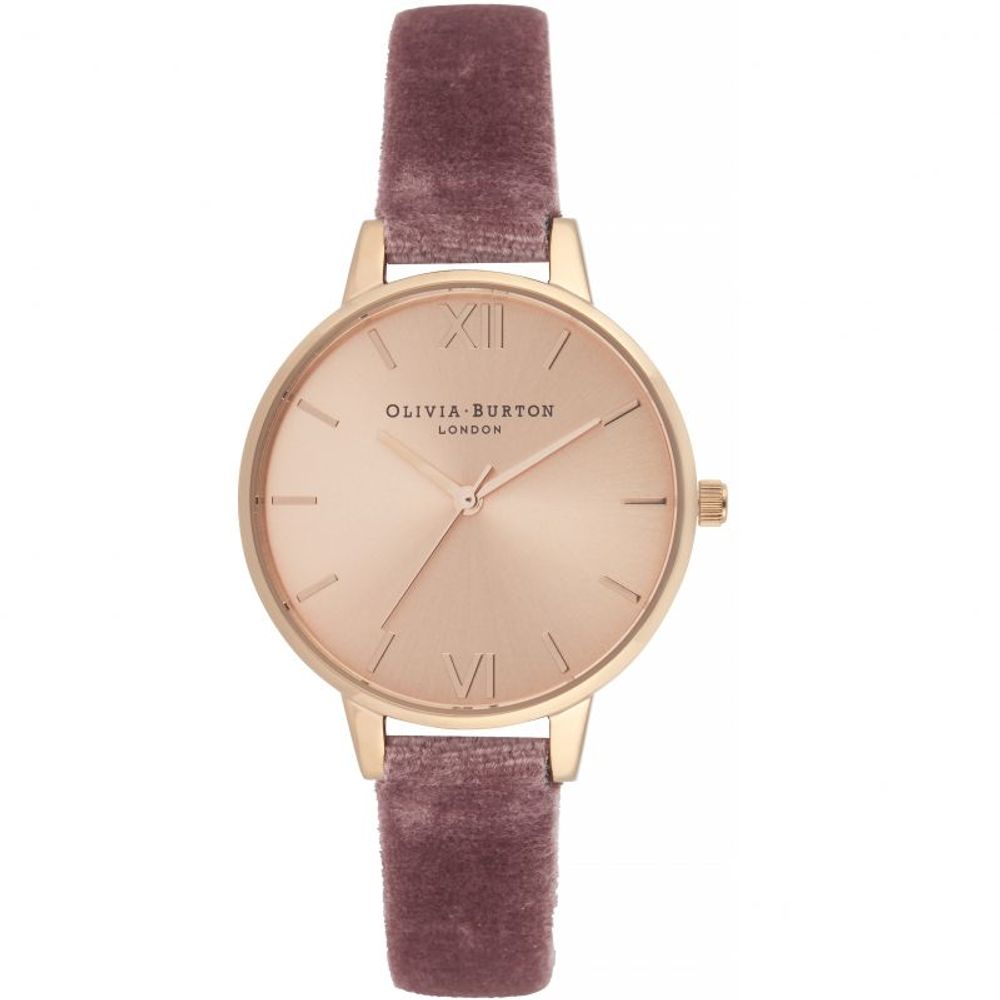 Purple Synthetic Leather Watch