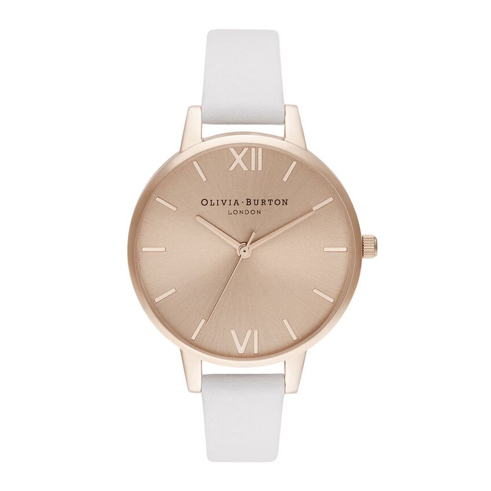 White Synthetic Leather Watch