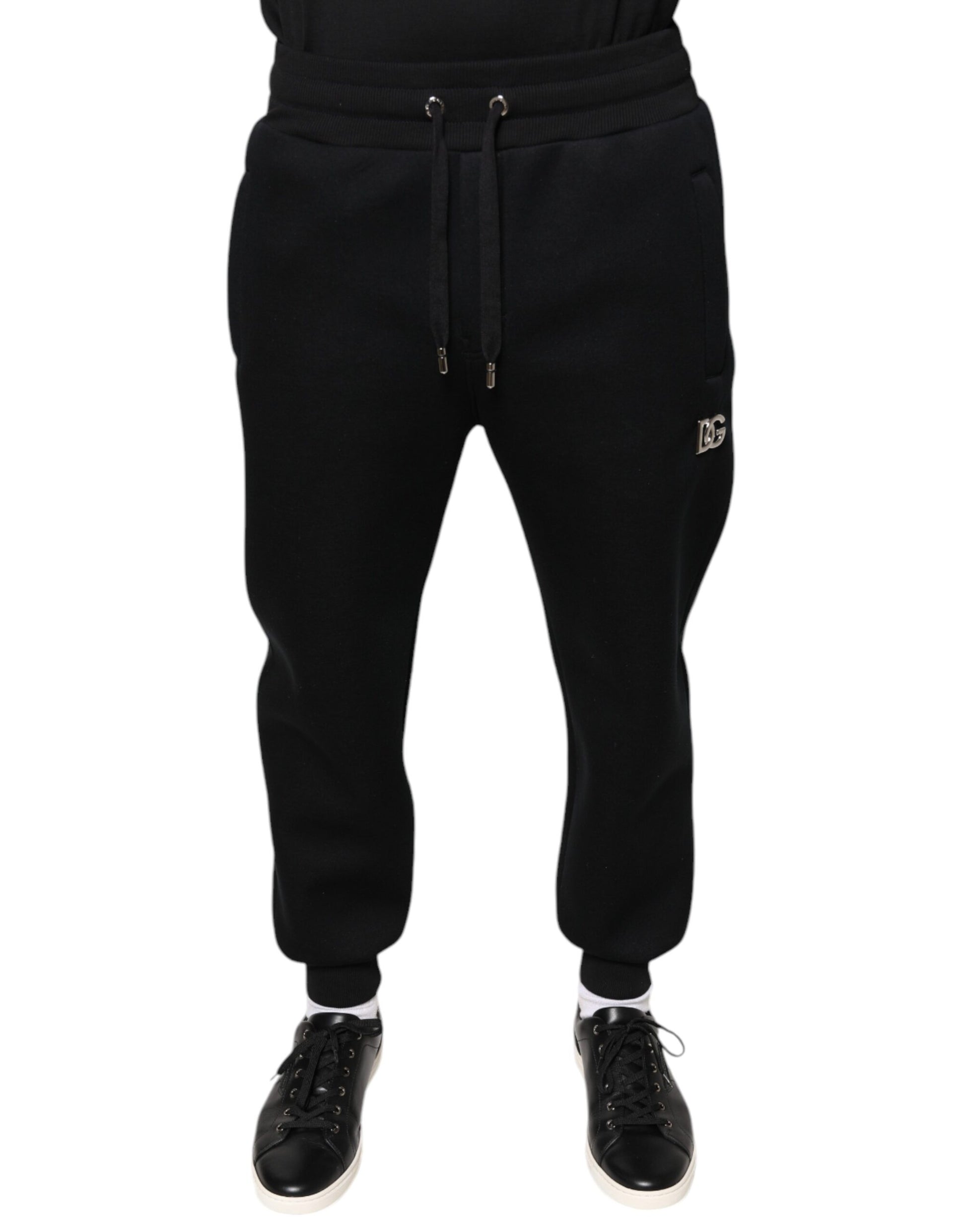 Black Modal DG Logo Jogger Men Sweatpants Pants