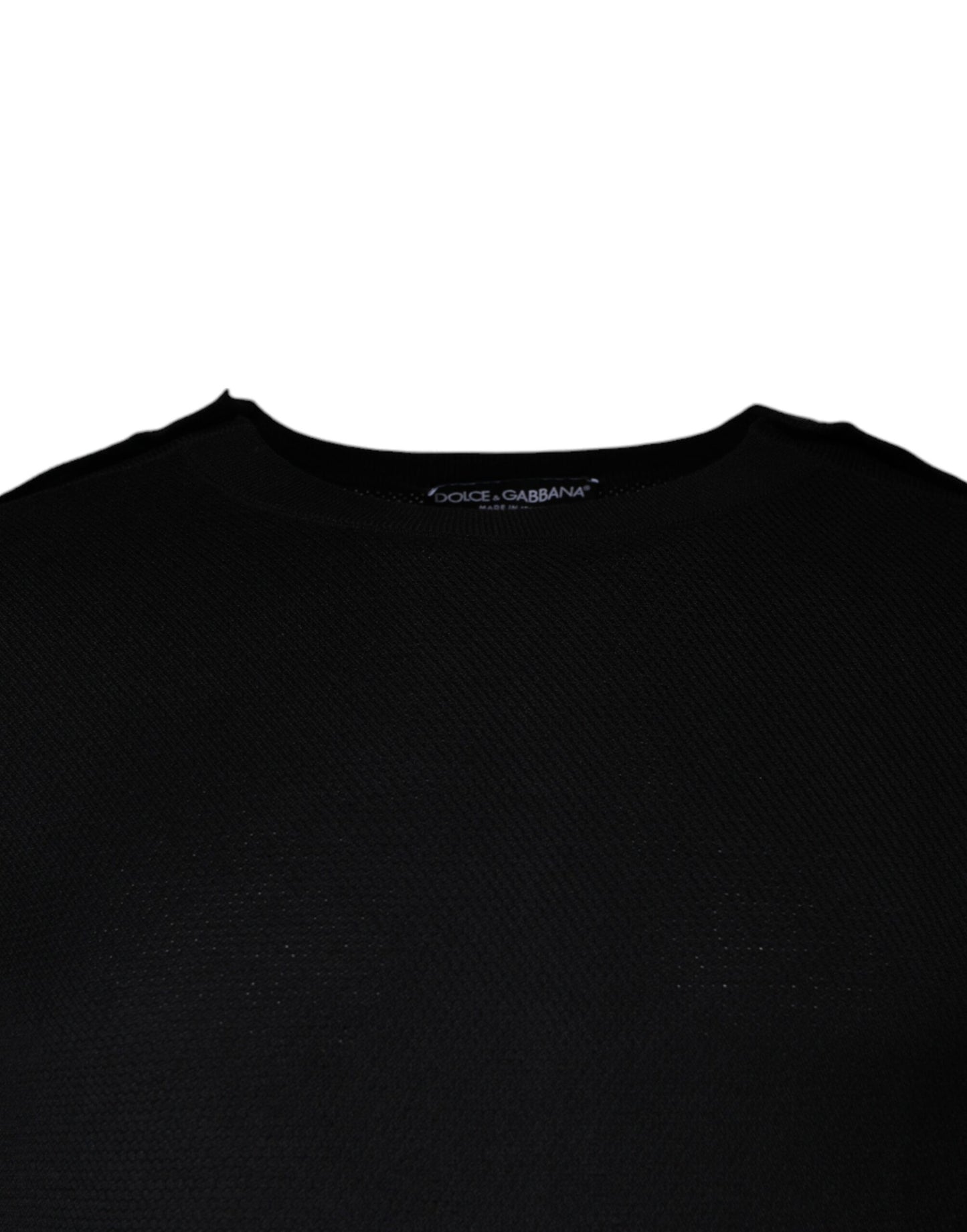 Black Long Sleeve Crew Neck Pullover Sweater