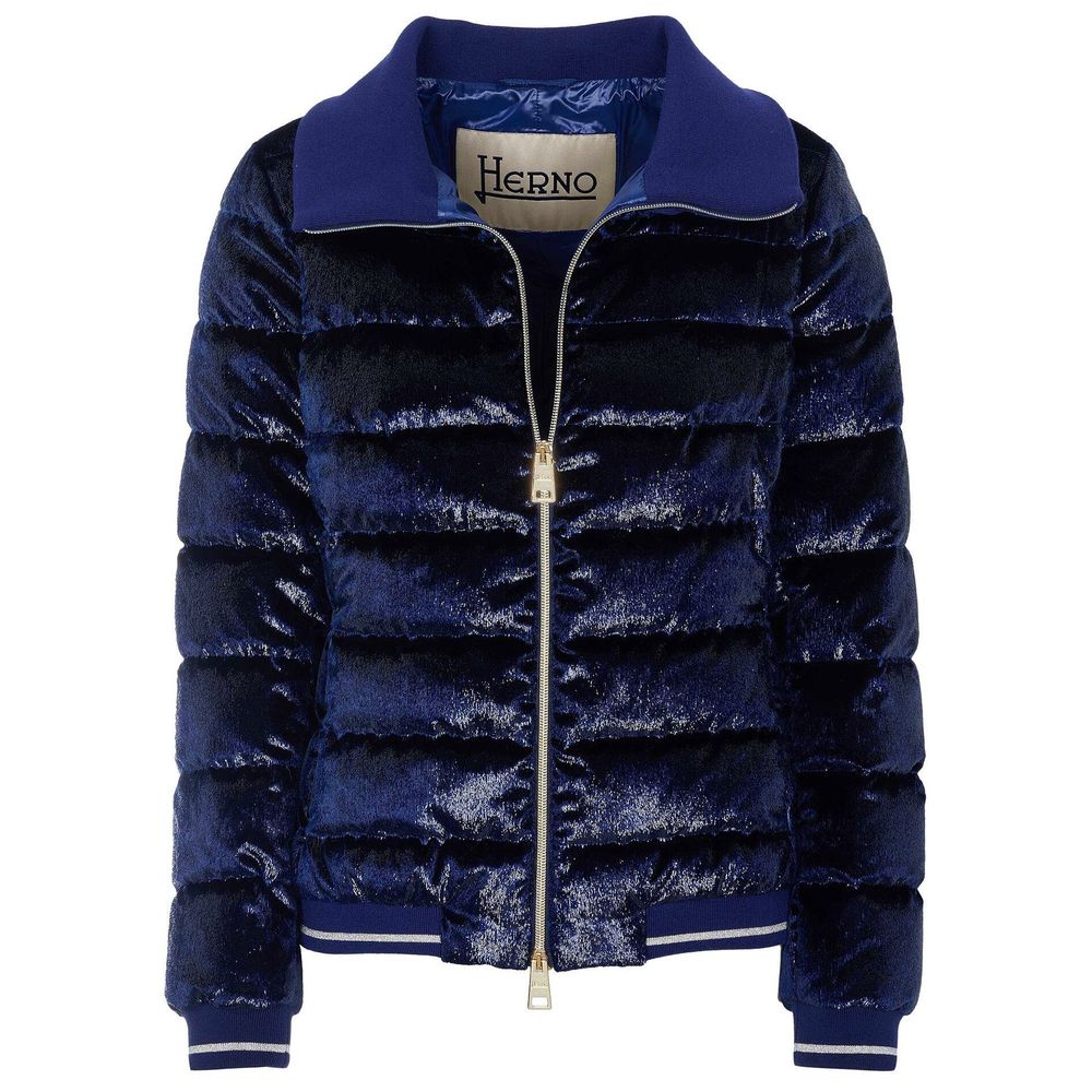 Blue Polyester Women Jacket