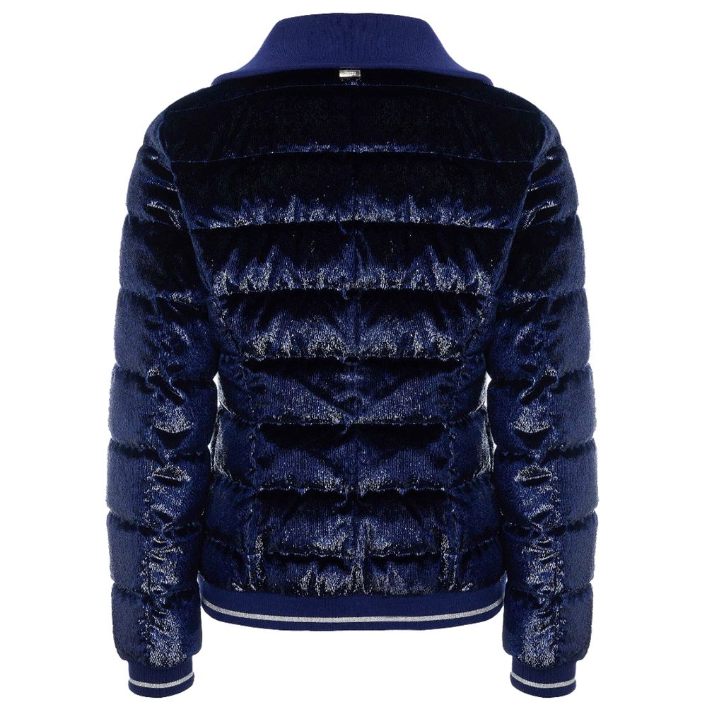 Blue Polyester Women Jacket