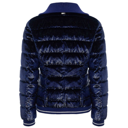 Blue Polyester Women Jacket