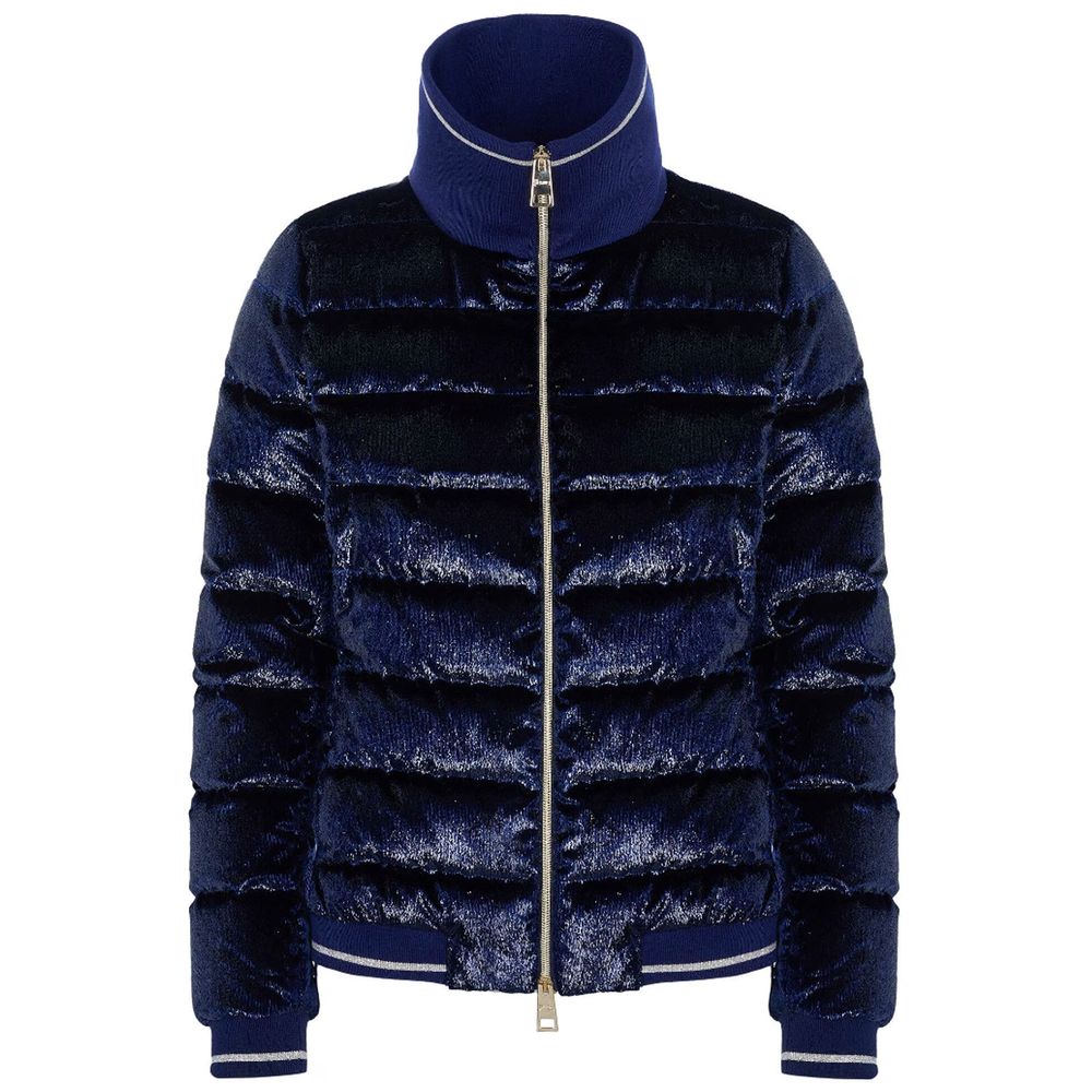 Blue Polyester Women Jacket