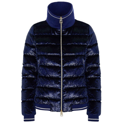 Blue Polyester Women Jacket