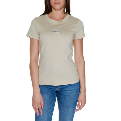 Beige Cotton Rigenerato Tops & T-Shirt