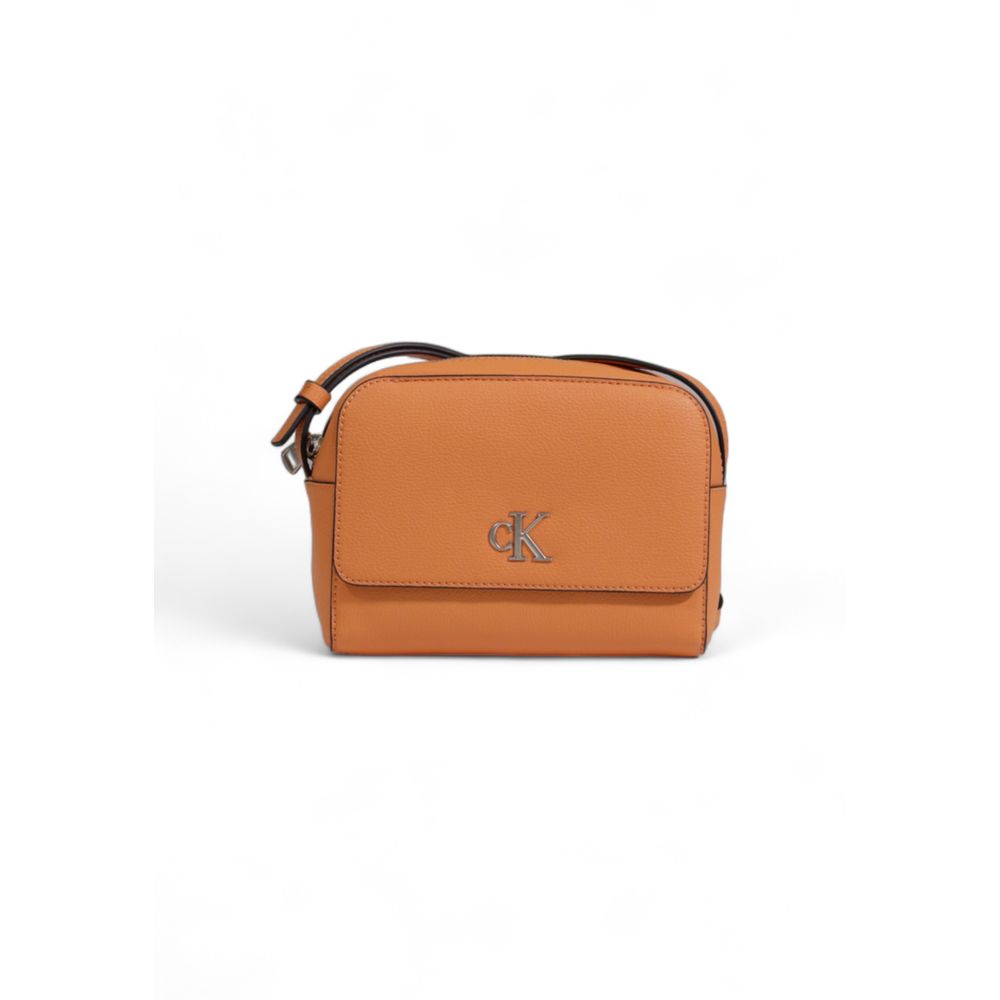 Orange Synthetic Leather Handbag