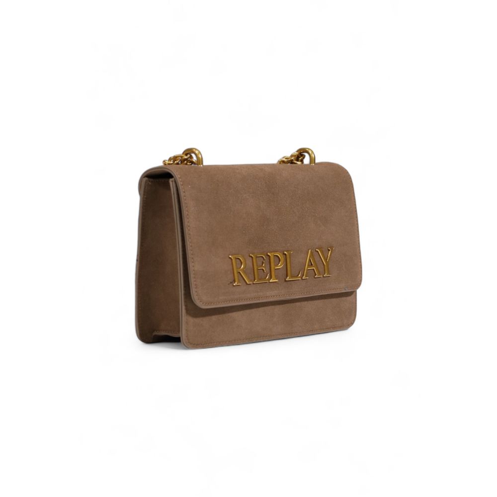 Brown Polyester Handbag