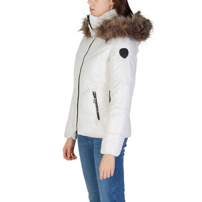 Cream Polyamide Jackets & Coat