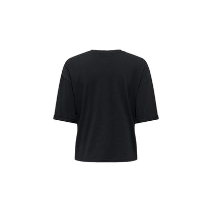 Black Cotton Tops & T-Shirt