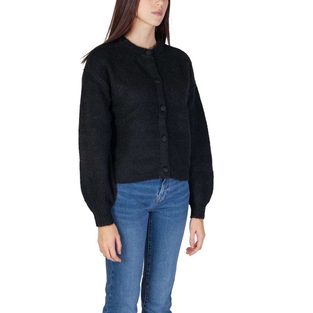 Black Recycled Polyester Cardigan