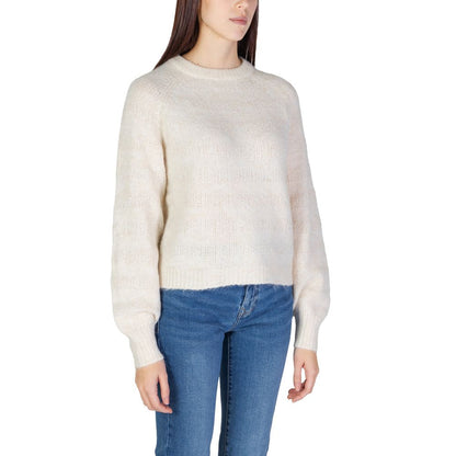 Cream Polyester Sweater