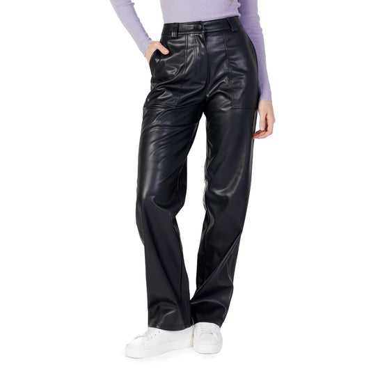 Black Recycled Polyester Jeans & Pant