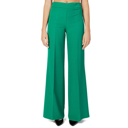 Green Polyester Jeans & Pant