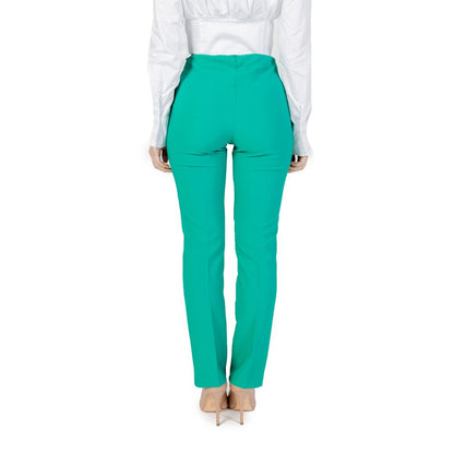 Green Polyester Jeans & Pant