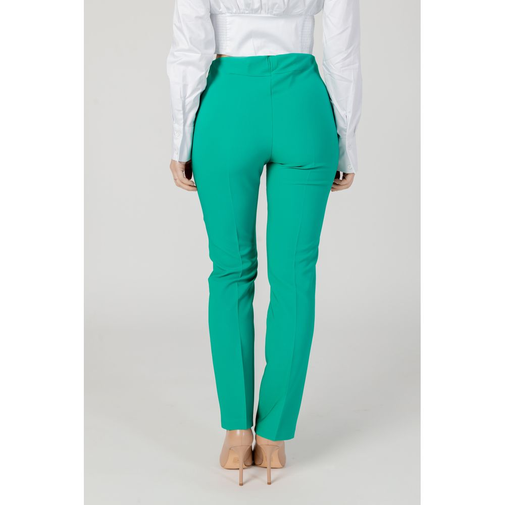 Green Polyester Jeans & Pant