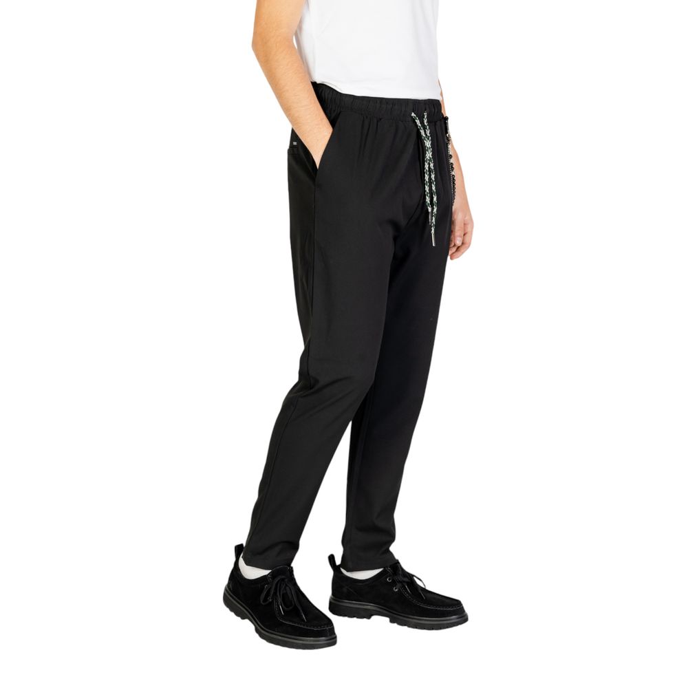 Black Polyester Jeans & Pant