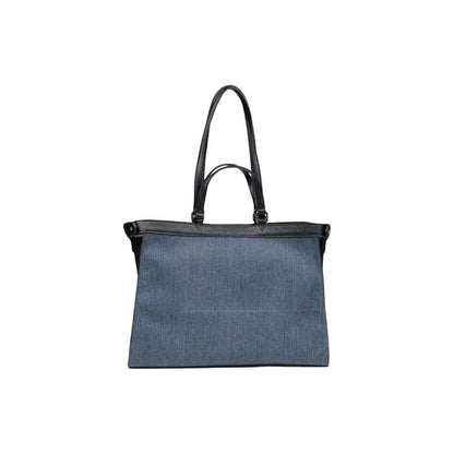 Blue Cotton Handbag