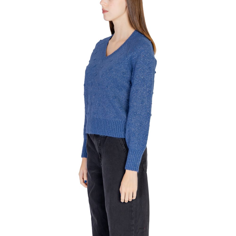 Blue Polyester Sweater