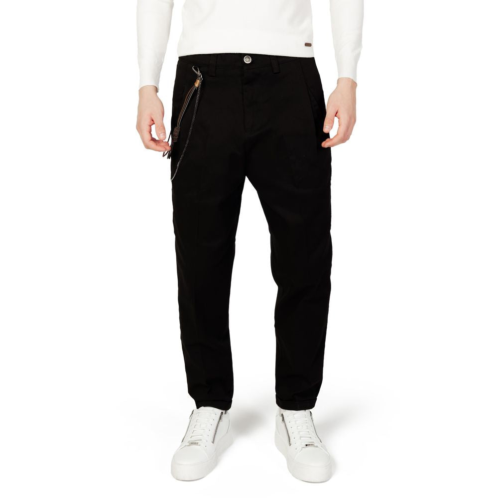 Black Cotton Jeans & Pant