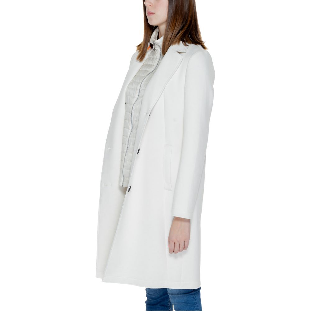 White Polyester Jackets & Coat