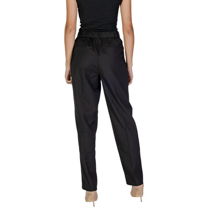 Black Polyester Jeans & Pant