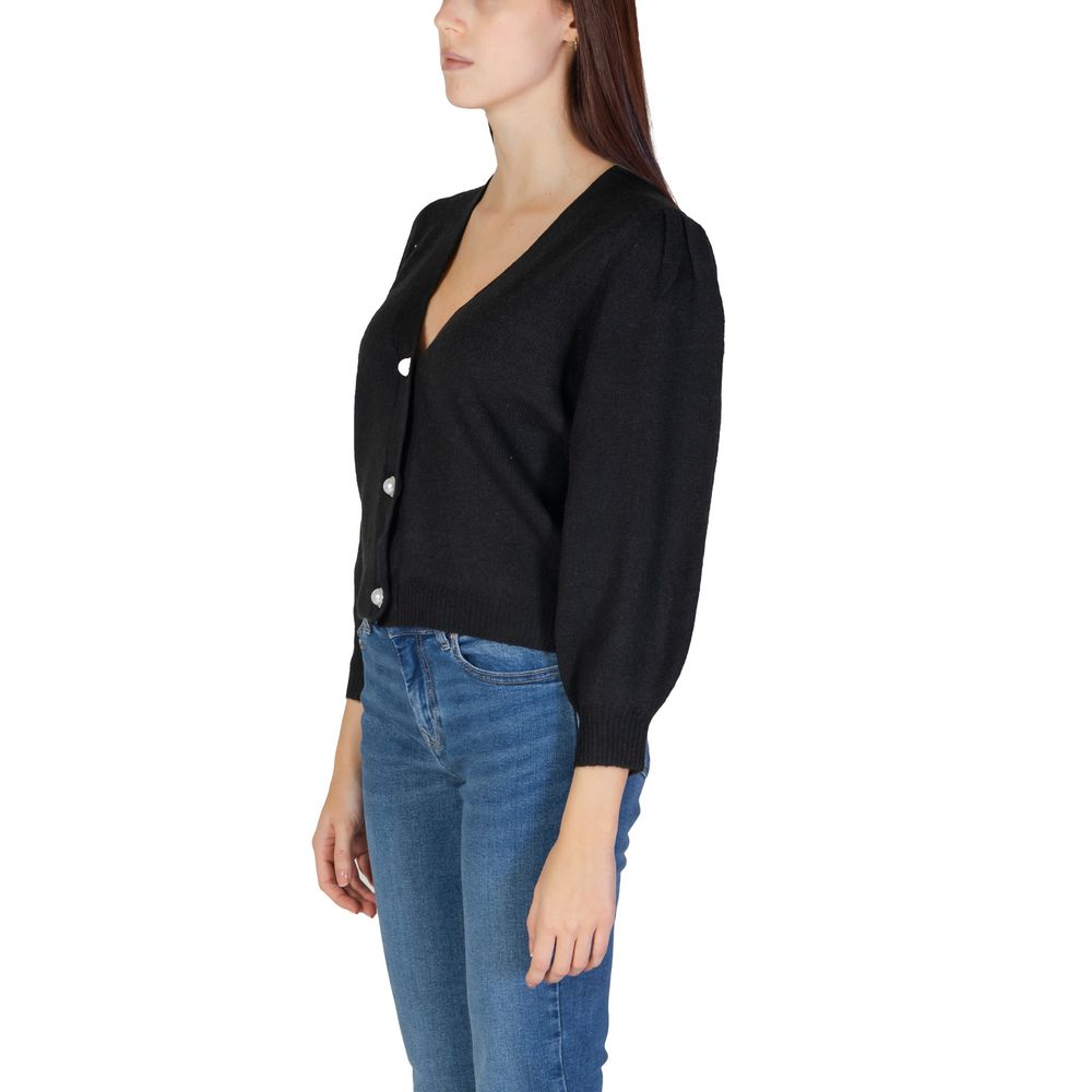 Black Recycled Polyester Cardigan