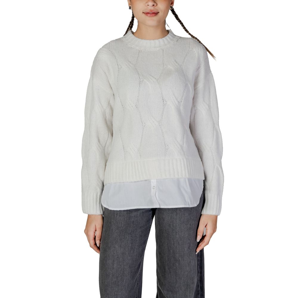 White Recycled Polyester Sweater