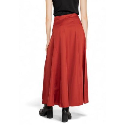 Red Polyester Skirt